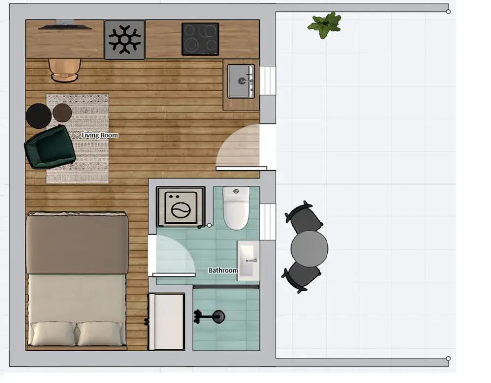 Olga Apt 4- Lovely Studio on Ground Floor