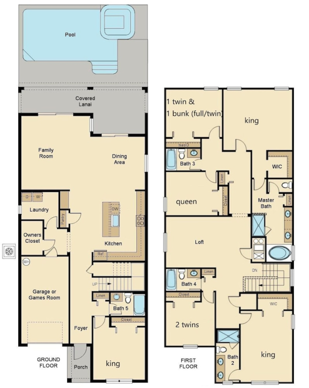 Storey Lake 6BR Cozy Home Private Pool Near Disney