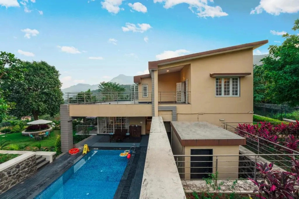 SaffronStays Forest Trails, Pawna - pool villa with forest views