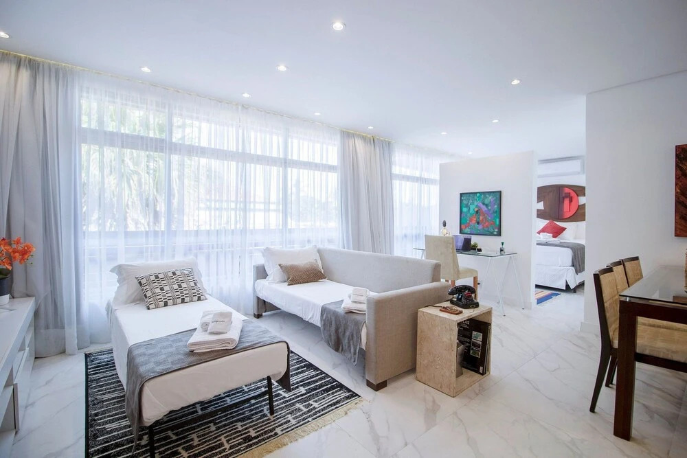 Loft moderno com AC na Praça Pôr do Sol