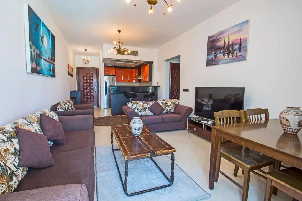 Premium sea view 2 bedrooms 2 bathrooms apartment located within Gravity Hotel & Aquapark Hurghada