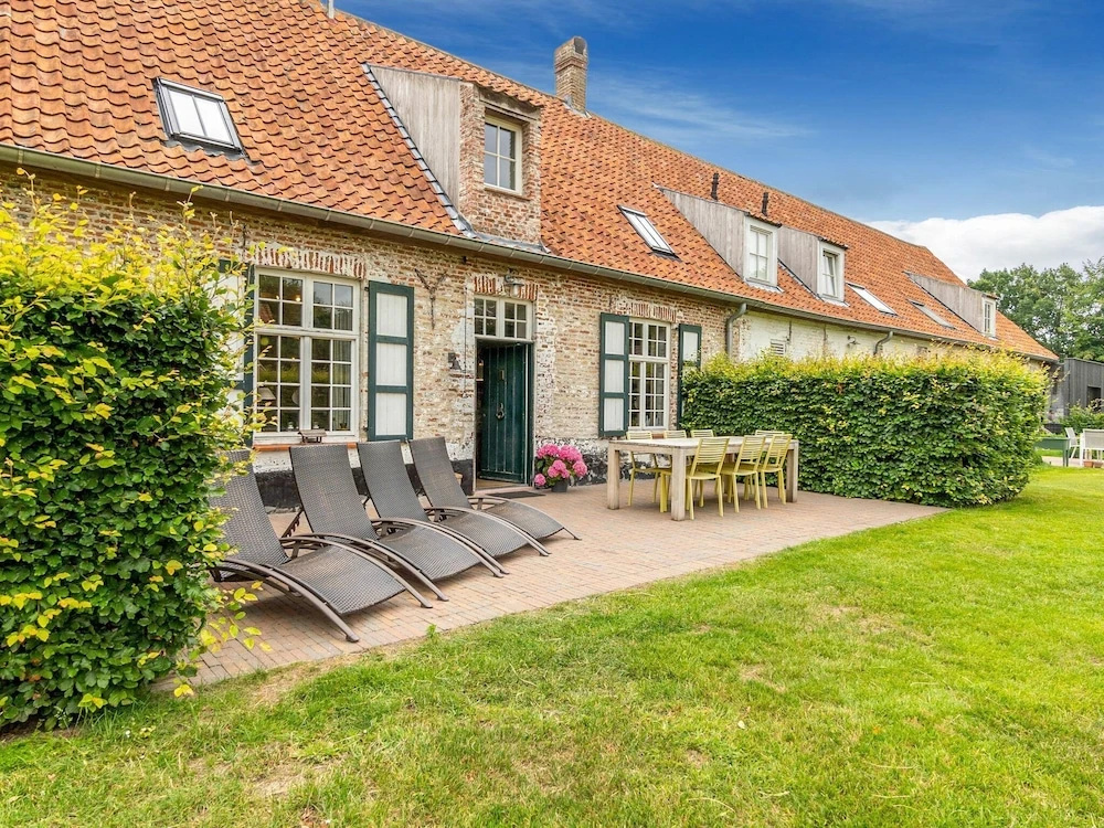 Manor House in Farm Complex in Middle of Polder Landscape near Damme