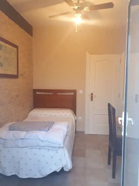 Quiet Single Room in Valencia, With Large Terrace for Pets