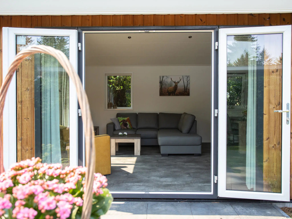 Modern house with roof, located in a holiday park in Rhenen
