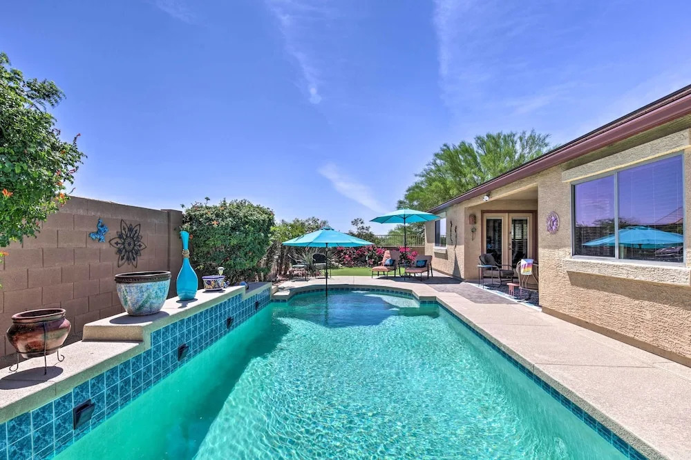 Buckeye Home w/ Pool, Putting Green & Sun Porch!