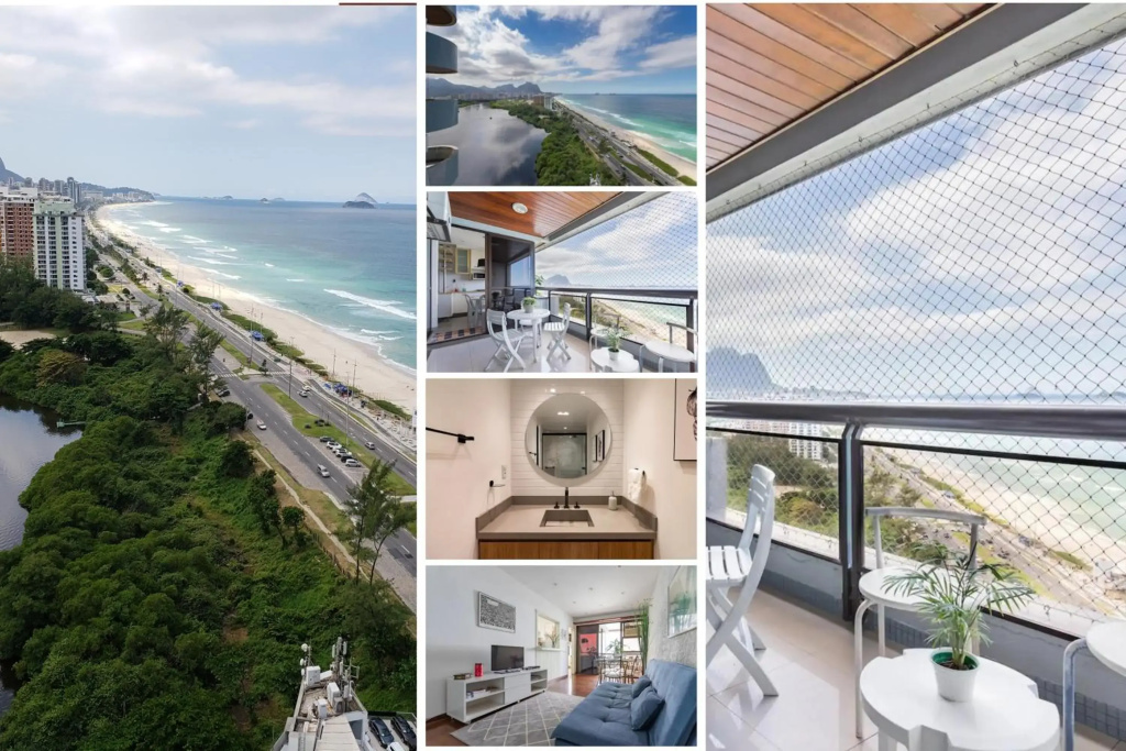 Vista DE CINEMA do 19 andar da Praia BARRA da TIJUCA - Portaria 24h, Estacionamento, Wi-Fi 35mbps, Ar Condicionado - BANHEIRO RECEM REFORMADO