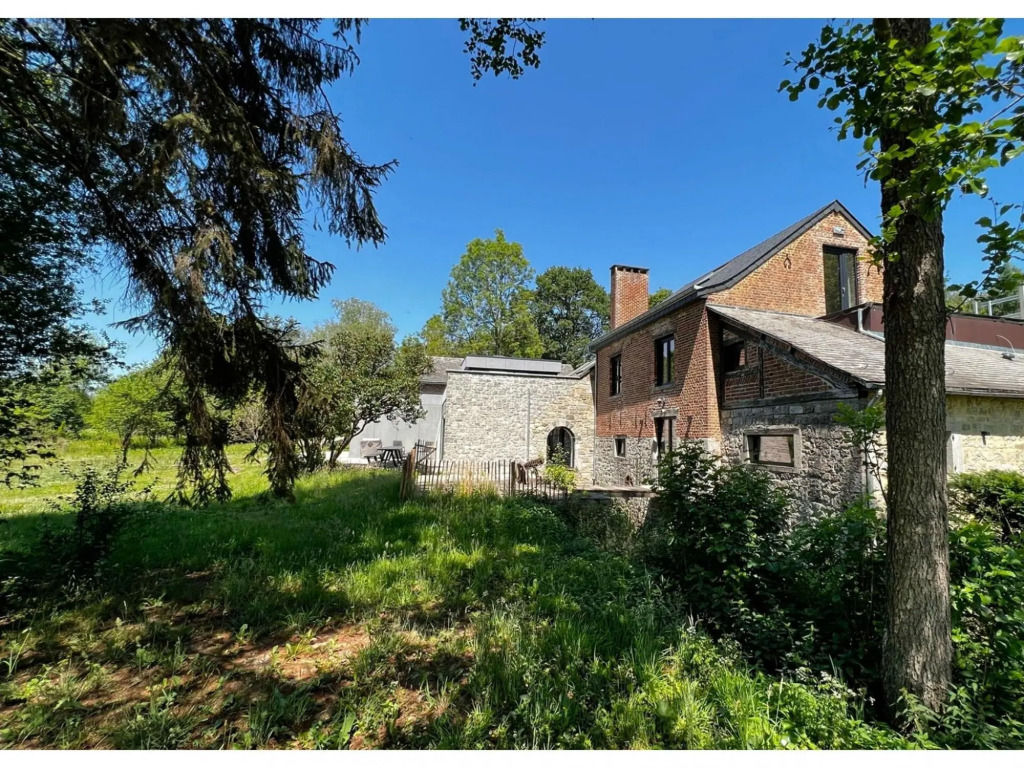 Water mill in Baillonville with swimming pool and sauna