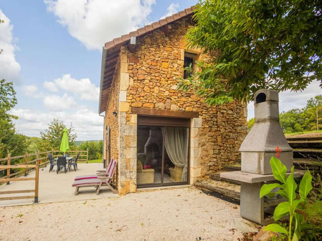 Stone holiday home in Saint Cernin de l Herm with pool
