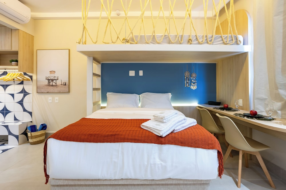Stay Home Luxo | 1min Praia Gonzaga | Rooftop, Piscina, Sauna & Gym