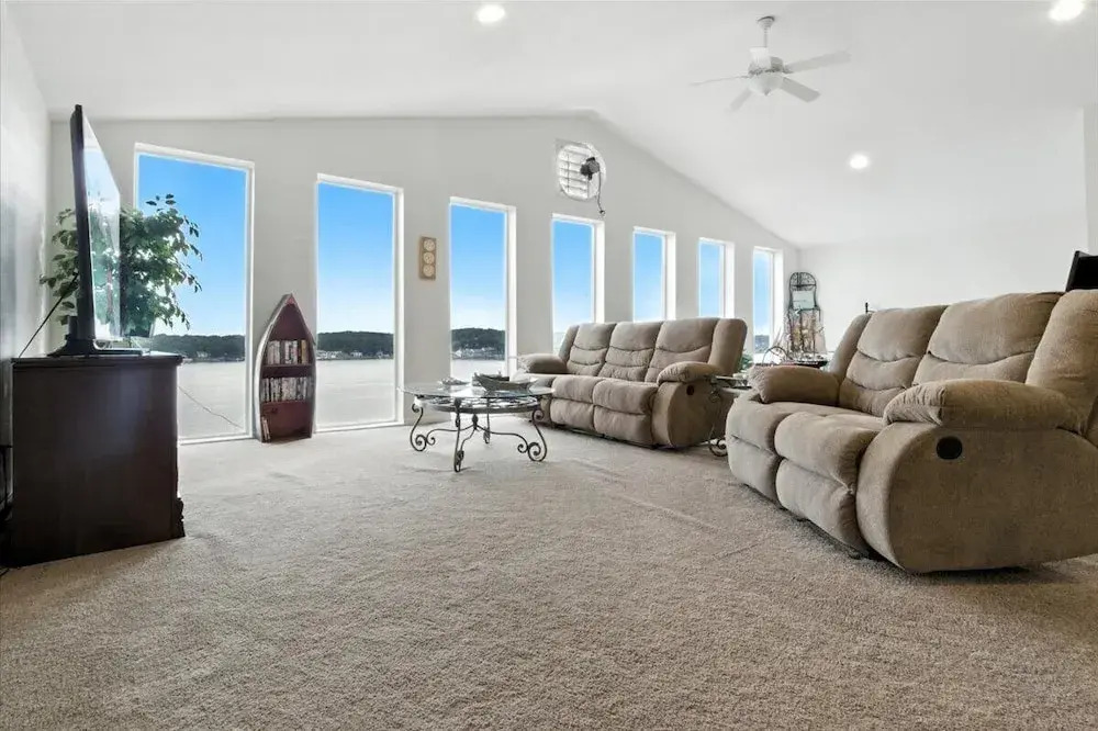 Lakefront Home w/ Double Deck, Slip, Firepit & Game Room