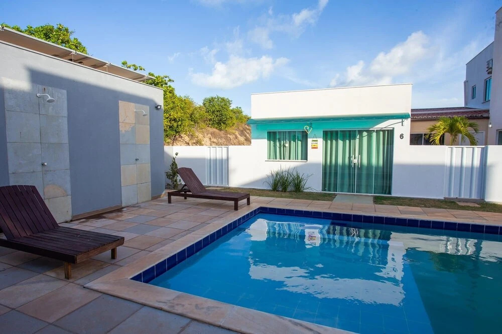 Lind Ssimo Chal T Rreo com Vista Para Piscina
