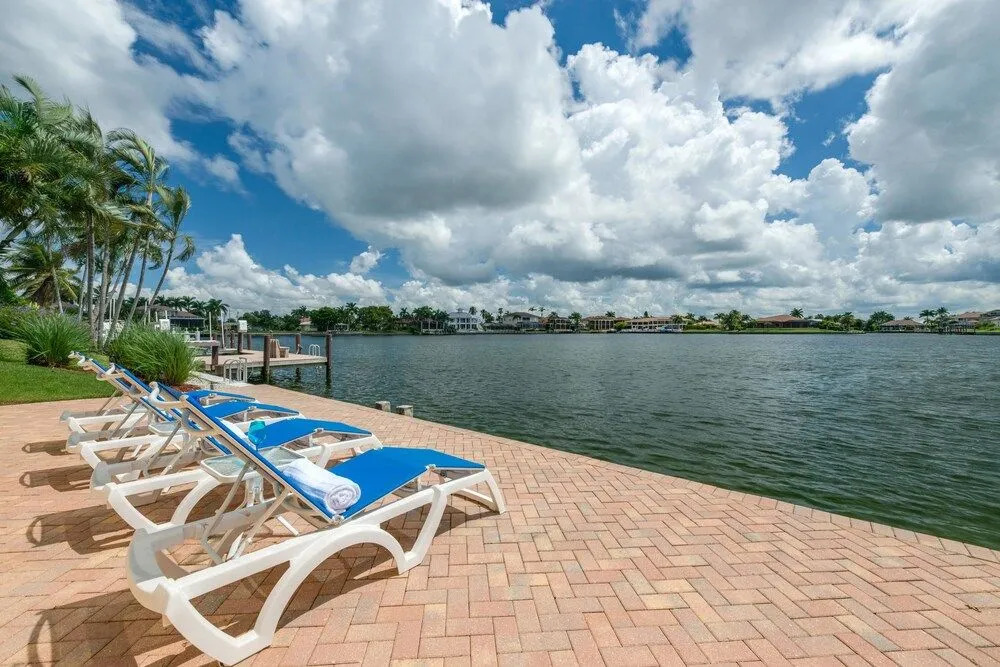 Waterfront home with pool, spa and 2nd floor balcony