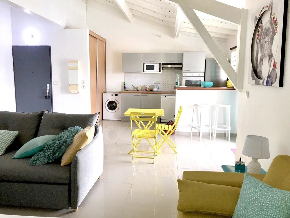 Apartment With 2 Bedrooms in Le Gosier, With Wonderful sea View, Furni