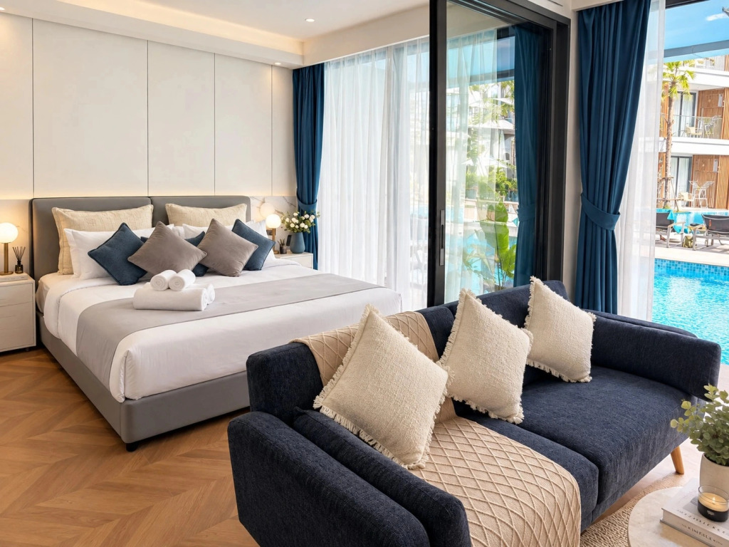 Апартаменты The Sunshine Beach King Suit Pool terrace