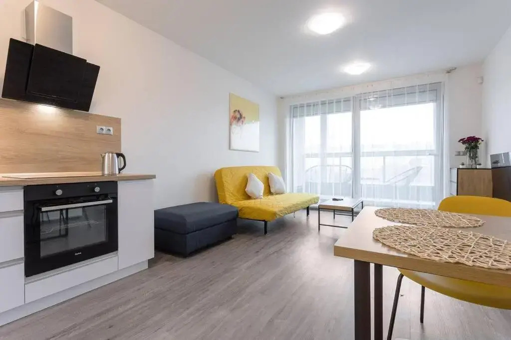 Yellow apartment with PARKING