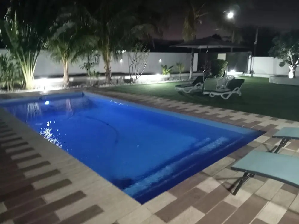Villa Bella is 5 mins from the beach with amazing garden overlooking the pool
