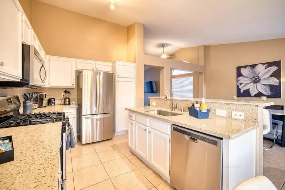 Sunny Heated Pool Retreat Near Las Vegas 1-story 3 Bedrooms Fully Equipped Island Kitchen