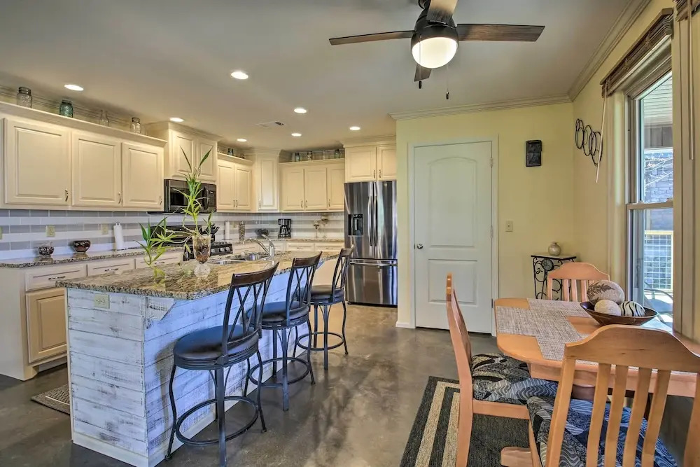 Kayaks & Boat Slip: Waterfront Hot Springs Home!