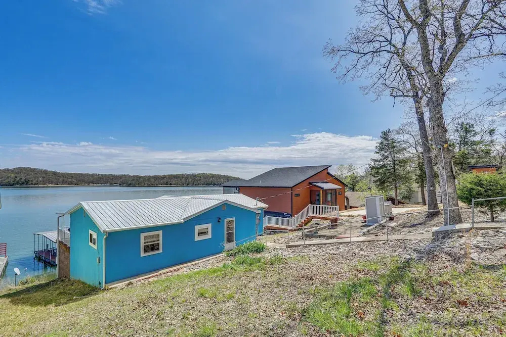 Shared Dock at Waterfront Lake of the Ozarks Home