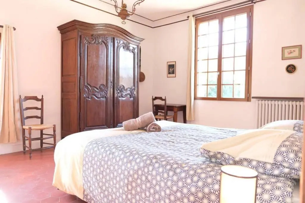 typical mas provençal with swimming pool in a small hamlet near mouriès in the alpilles in provence- 8 persons