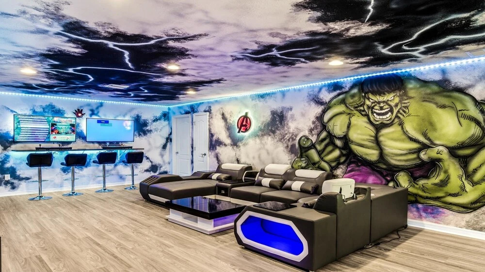 Lakeview Pool SPA Disney Themed Kids Rooms Game Room, Kissimmee