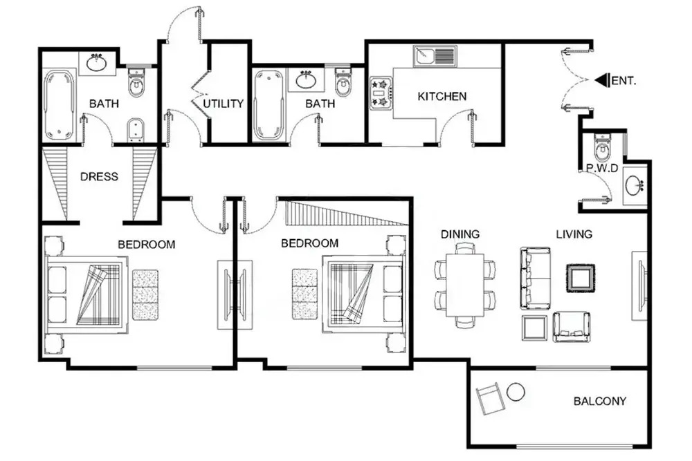 LUX The JBR BlueWaters View Suite 2