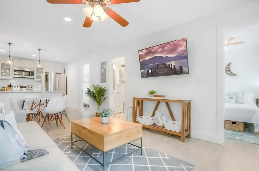 100 Steps to Sand Free Parking Smart TV Patio