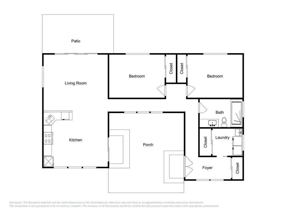 Secluded Oasis House 2 Bedrooms 1 Bathroom Home