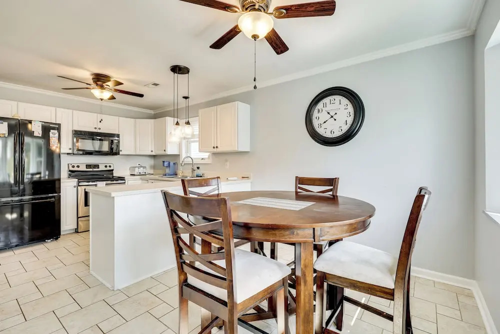 Fenced Yard, 1 Mi to Beach: Oak Island Family Home