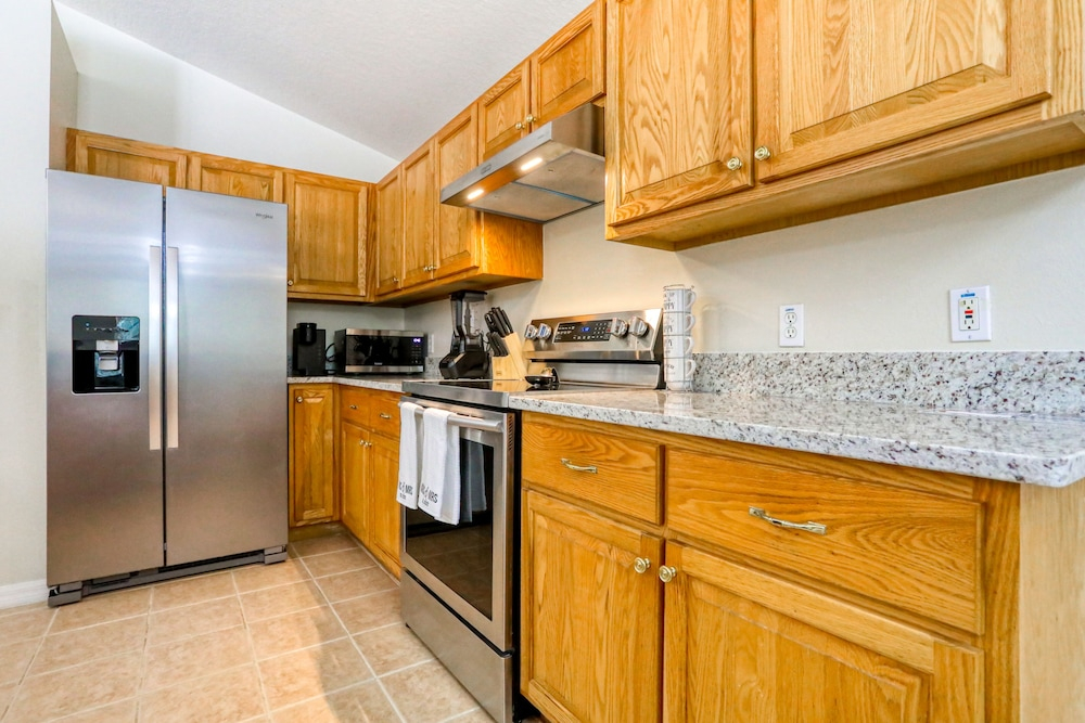 Stylish Retreat With a Private, Heated Pool, Central AC, & Garage Game Room