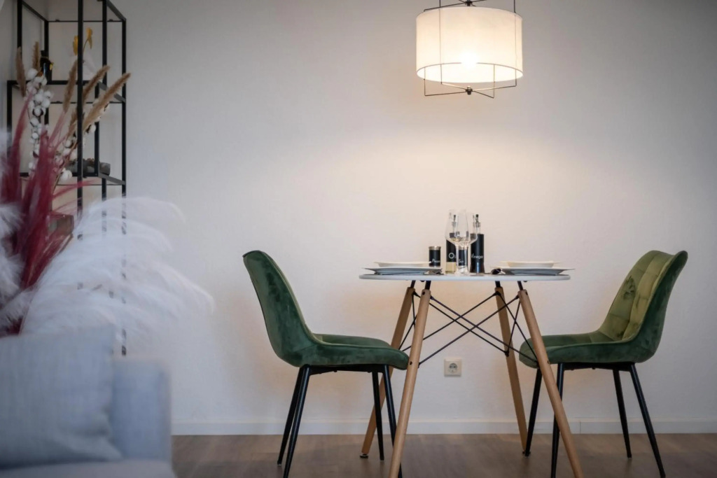 Design Apartment in Messe & Rheinnähe I Netflix I Küche