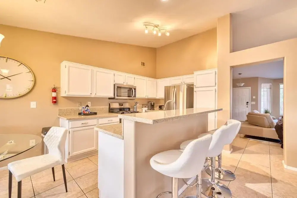 Sunny Heated Pool Retreat Near Las Vegas 1-story 3 Bedrooms Fully Equipped Island Kitchen