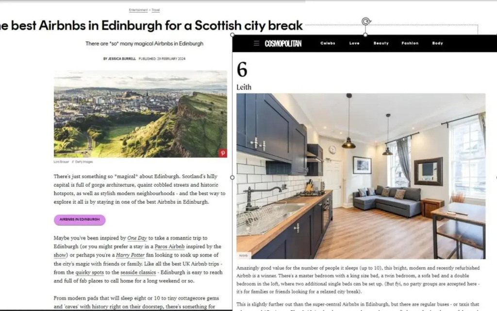 3 BEDROOM EDINBURGH VICTORIAN APARTMENT-6 Beds-Free Street Parking