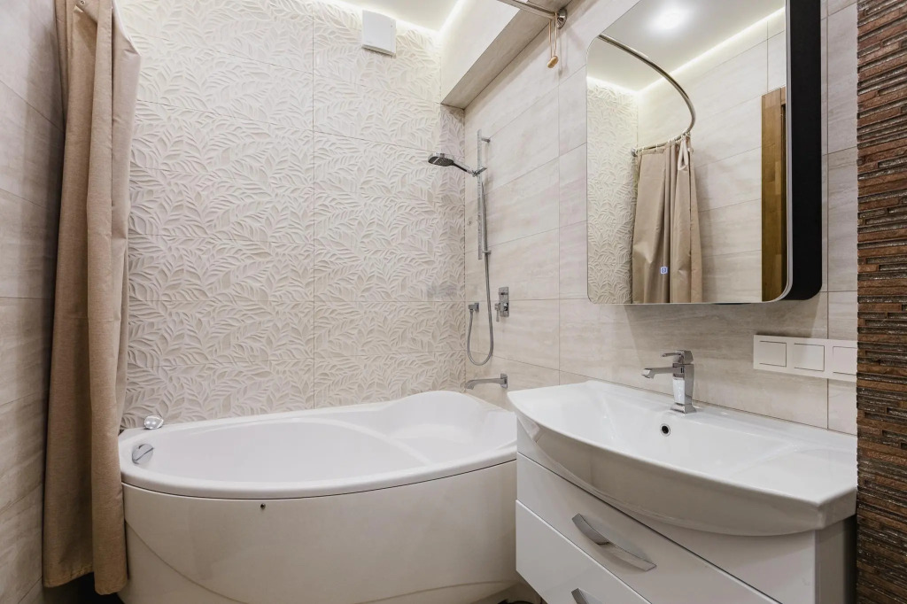 Studio with designer renovation