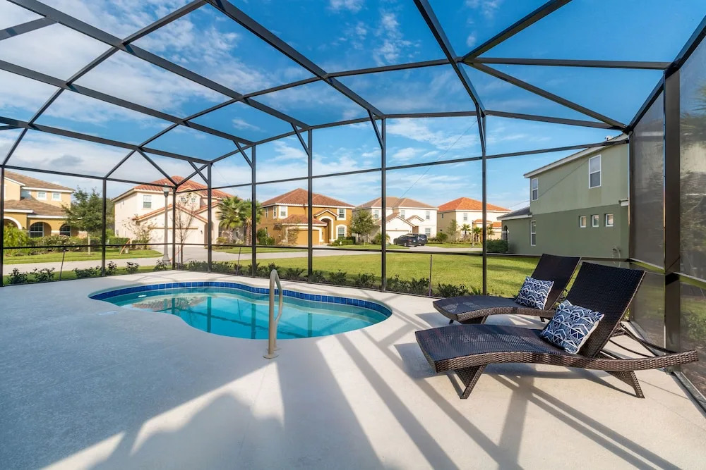 Solterra Resort Davenport FL Clubhouse Area - 7 Bedroom 6 Bath Home with Private Pool Spa - Lazy River 20 min from Disney