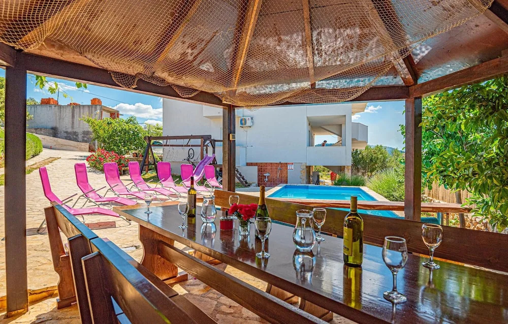Beautiful Home in Rogoznica with Outdoor Swimming Pool, Hot Tub & 8 Bedrooms