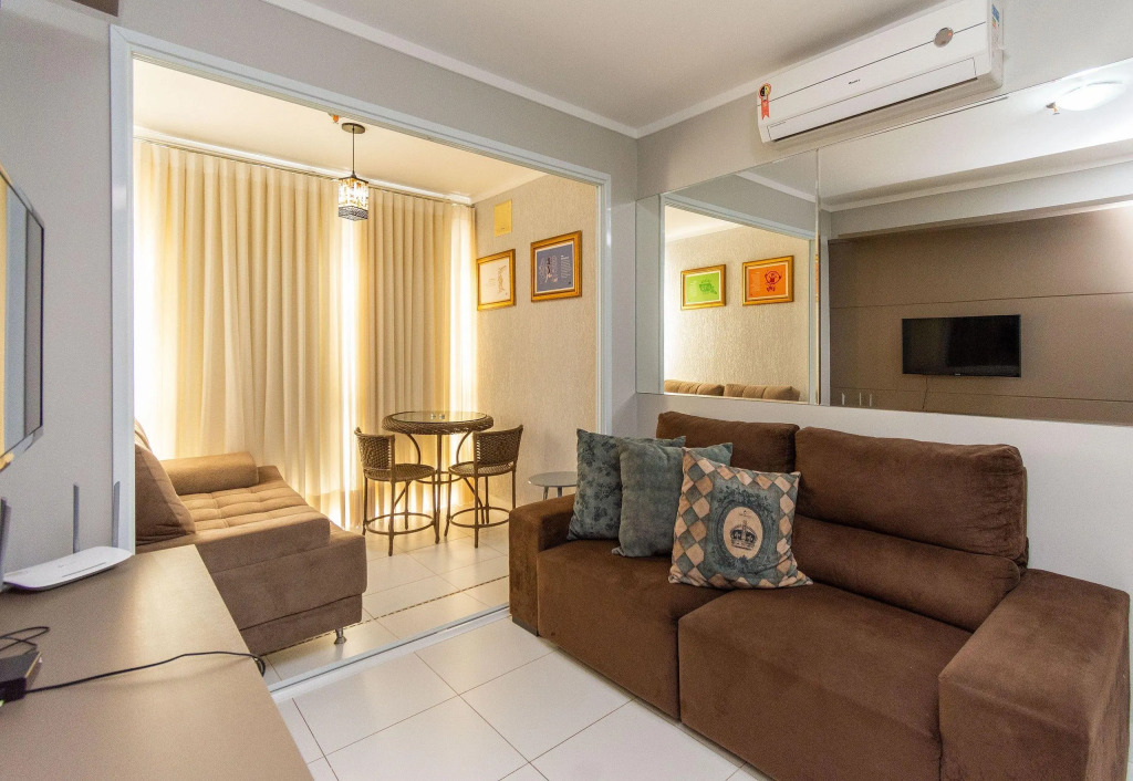Apartamento 1 quarto no Edifício Metropolitan Barcelona - Próximo ao Shopping Flamboyant - Jardim Goias - MB1504B