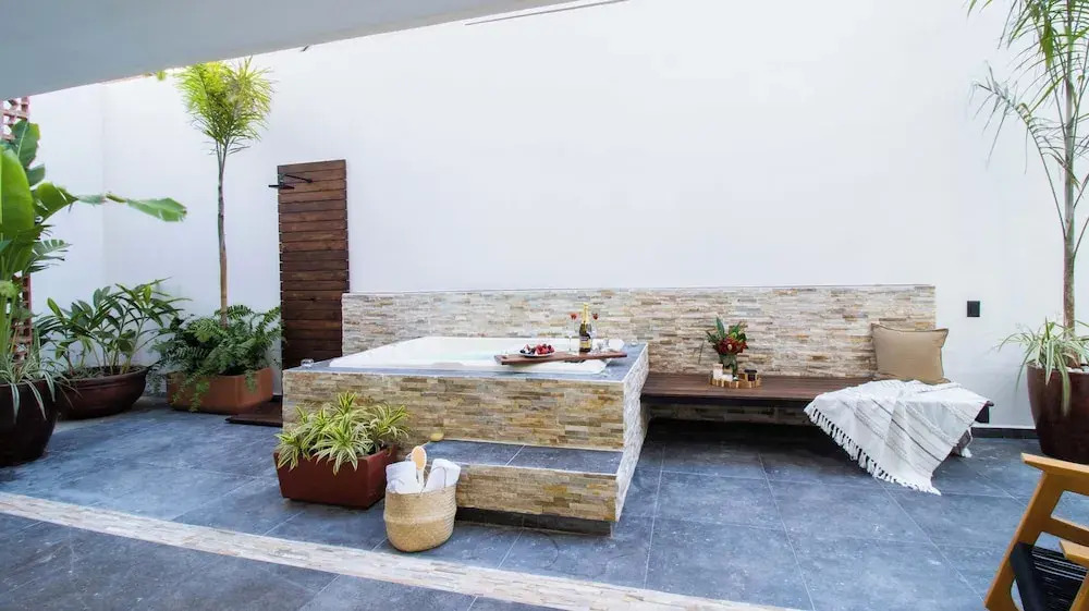 Serene Stylish Stay Roof Pool and Lounge