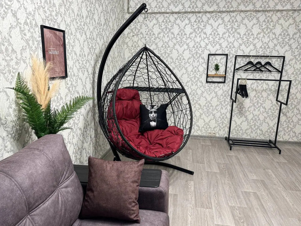 Квартира Top Rooms: Двухкомнатная у метро Пролетарская с качелями