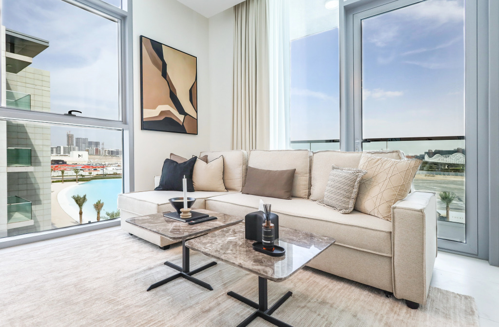 Apartments Elite LUX Holiday Homes - Lagoon View 1BR Luxury Oasis in MBR Dubai