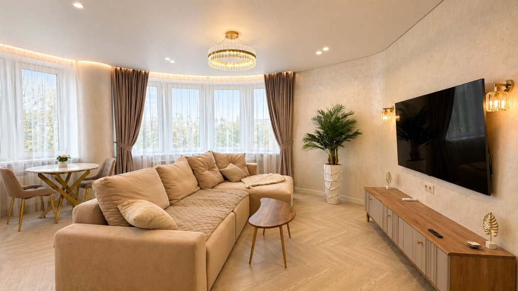Квартира Шикарная 82 м² в центре | 2 санузла | 5 гостей