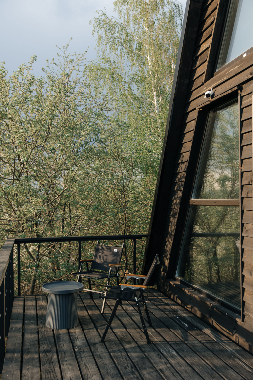 Частный дом Черный Русский A-Frame дом с видом на город и березовую рощу