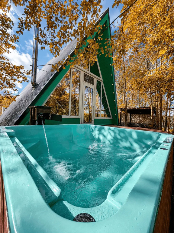 Глэмпинг А у реки