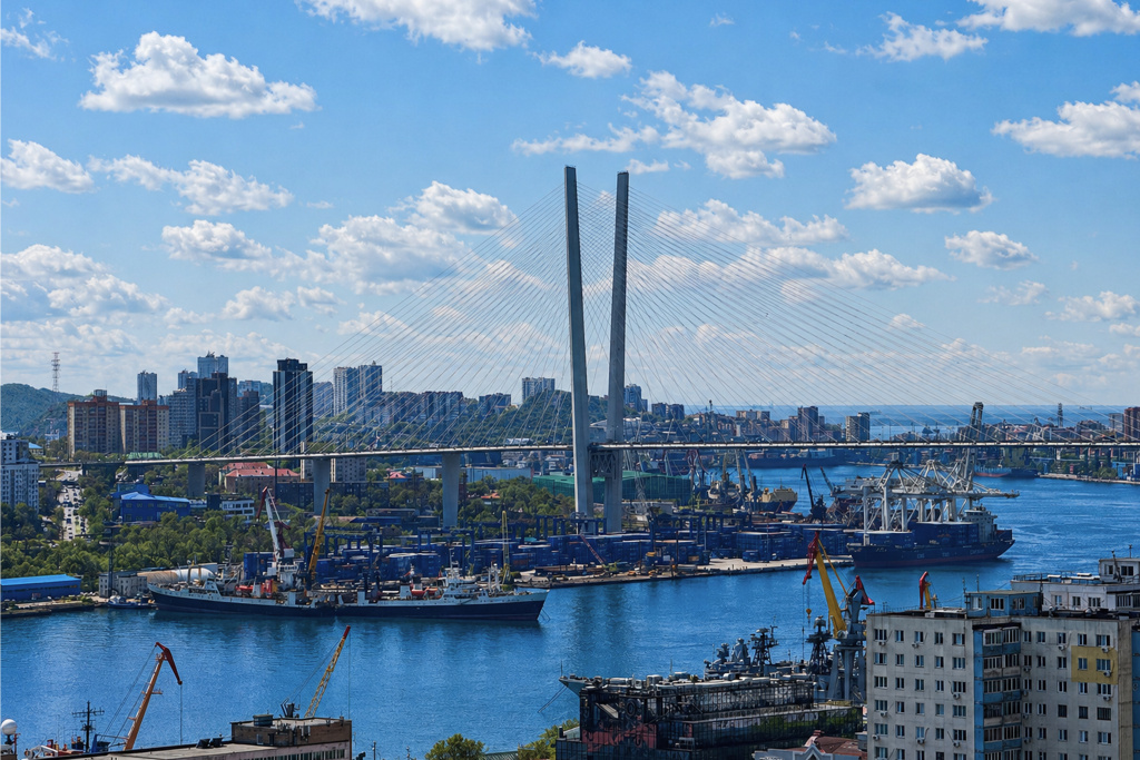 Квартира Уютная двухкомнатная квартира с шикарным видом на Золотой мост