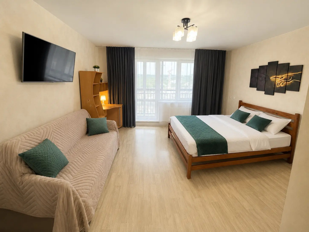Квартира 1-к., 40 м², 2 кровати