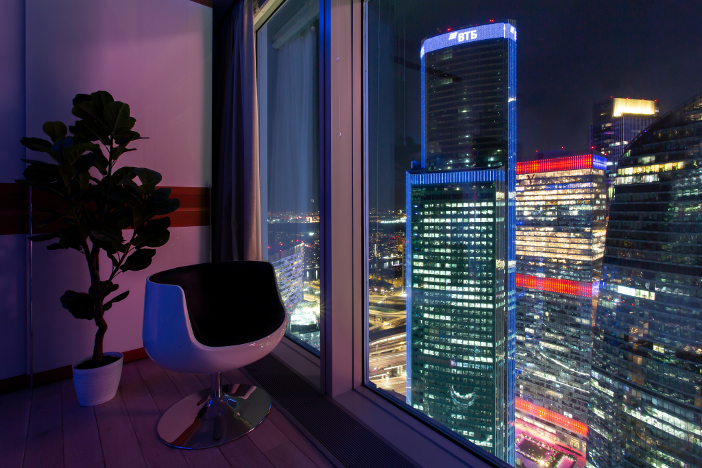 Апартаменты Sky City Moscow 51 Этаж! 140 метров! Саундбар! Подсветка под любое настроение! Дорогой вид на башни и город!