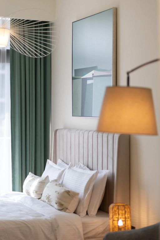 Апартаменты Bright and cozy studio with balcony in Azizi Riviera 33