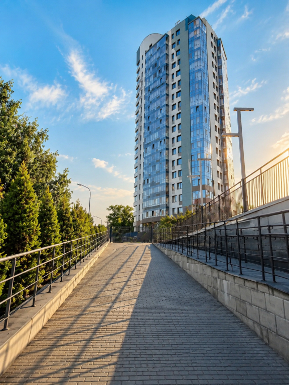 Апартаменты 1к. квартира 45м² с видом на озеро Кабан
