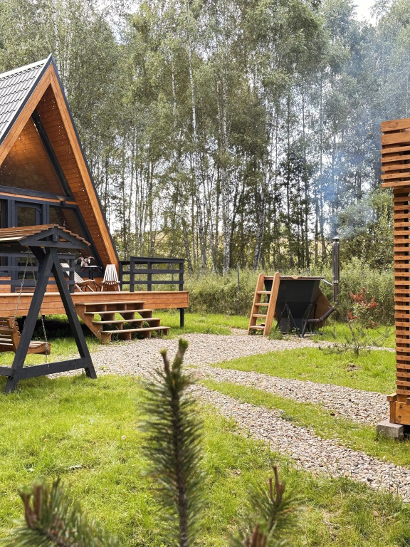 Шале A-frame с Банным Чаном в Живописном Месте Соколья Гора