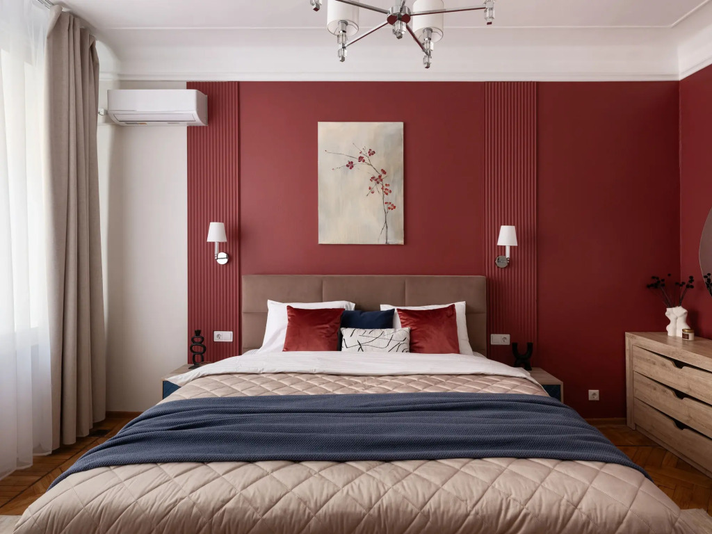 Квартира GM Apartments Четверка на Патриках в вишнёвых тонах